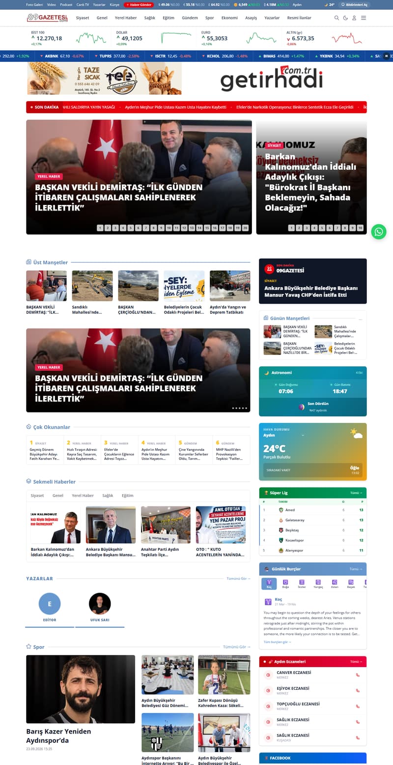 09 Gazetesi teması